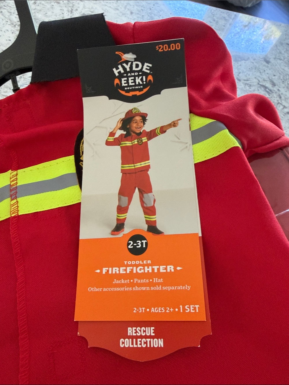 NWT Hyde and Eek! Toddler Red Firefighter Costume (2-3T)